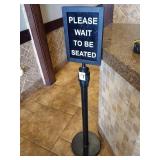 STANCHION WITH SIGN