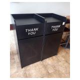 DOUBLE TRASH UNIT 44" WIDE X 22" X 46" TALL