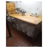 6 FT BUTCHER BLOCK TABLE