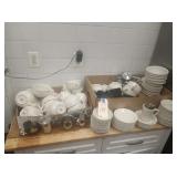 LOT CUPS & SAUCERS & CREAMERS