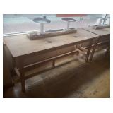 WOOD TABLES 71" X 24" X 30" WITH PHONE CHARGERS