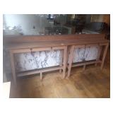 WOOD TABLES 55" X 16" X 41"