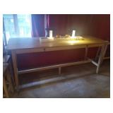 95" HIGH TOP WOOD TABLE