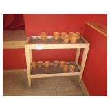 3 FT WOOD STAND WITH CONTENTS