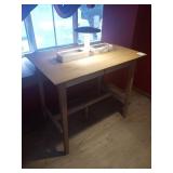 4 FT HIGH TOP WOOD TABLE