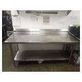 72" X 30" SS TABLE WITH CAN OPENER & BACKSPLASH