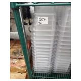 LOT OF 74 PLASTIC BINS