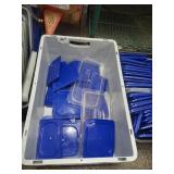 BINS ASSORTED PLASTIC LIDS & DRAINS