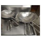15" SS WOK PANS FOR INDUCTION COOKING
