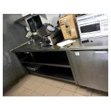 12 FT CUSTOM MADE SS TABLE TOP WITH SINK