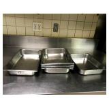 LOT OF 8 SS BAIN MARIE PANS