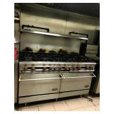 10 BURNER PROPANE GAS STOVE WITH 2 OVENS