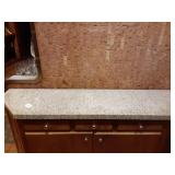 MARBLE TOP WAITER STAND 79" X 15" X 71"