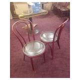 LEATHER SEAT BENTWOOD CHAIRS