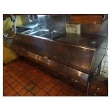 6 FT BAR UNIT - SINK & ICE BIN & DRAINBOARD