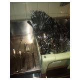 BIN OF FLATWARE