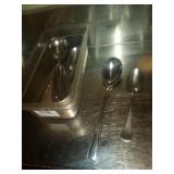 BIN OF SERVING SPOONS
