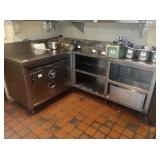 L-SHAPED SS COUNTER - 80" X 54"