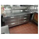 L-SHAPED UNIT WITH LOWBOY & SINK & BAIN MARIE