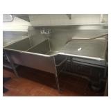 2 COMP SINK WITH DRAINBOARD 73"