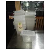 LOT OF 21 PLASTIC BINS