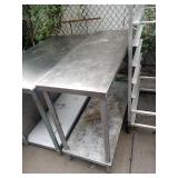 48" X 18" SS TABLE - 36" TALL