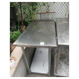 48" X 24" SS TABLE - 35" TALL