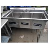 3 COMPARTMENT SINK 54" X 27"