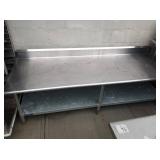 84" X 30" SS TABLE WITH BACKSPLASH - 24" TALL