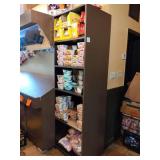 WOOD SHELF UNIT 25" X 20" X 82" - NO CONTENTS