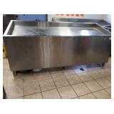 STAINLESS STEEL FISH BIN TABLE 96" X 37" X 42"