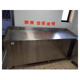 STAINLESS STEEL FISH BIN TABLE 96" X 37" X 36"