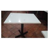 WHITE TOP TABLES 31" X 24"