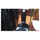 BLACK METAL STACKING CHAIRS