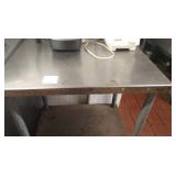 24" X 22" SS TABLE - AS IS RUSTED BOTTOM