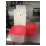 6 QT PLASTIC BINS WITH LIDS