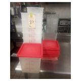 7-1/2 QT PLASTIC BINS WITH LIDS