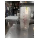 22 QT PLASTIC BINS WITH LIDS