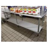 96" X 24" SS TABLE - 34" TALL