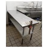 72" X 24" SS TABLE WITH CAN OPENER