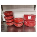 SETS OF PLASTIC RED BASKETS