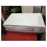 LOT OF 8 PLASTIC RECTANGULAR PLATTERS 18"