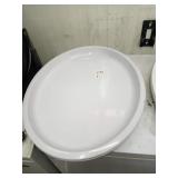 LOT OF 3 PLASTIC OVAL PLATTERS 22"