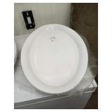 LOT OF 6 PLASTIC OVAL PLATTERS 21"