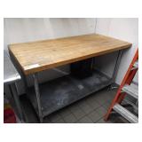 60" X 30" BUTCHER BLOCK TABLE