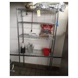 CHROME RACK WITH 2 FT SHELVES