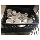 CRATE OF ASSORTED CUPS & CADDIES