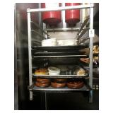 HALF SIZE PAN RACK WITH CONTENTS