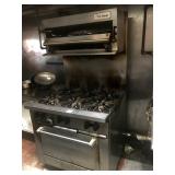 US RANGE 6 BURNER RANGE WITH SALAMANDER