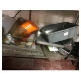 LOT ASSORTED UNDER TABLE